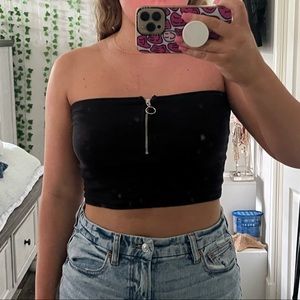 Black crop top